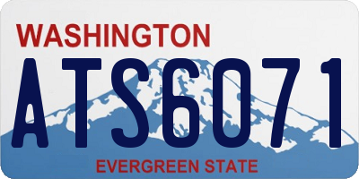 WA license plate ATS6071