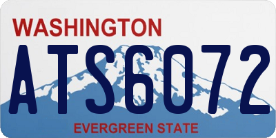 WA license plate ATS6072