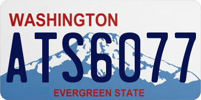 WA license plate ATS6077