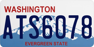 WA license plate ATS6078