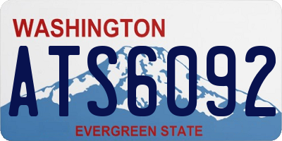 WA license plate ATS6092