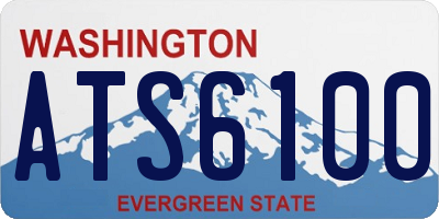 WA license plate ATS6100
