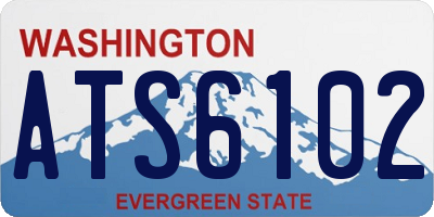 WA license plate ATS6102