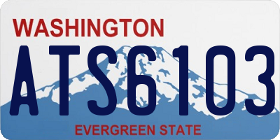 WA license plate ATS6103