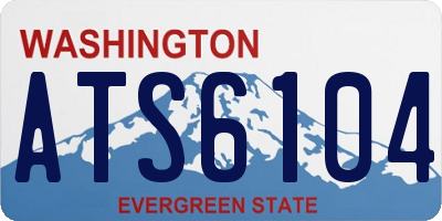 WA license plate ATS6104