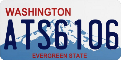WA license plate ATS6106