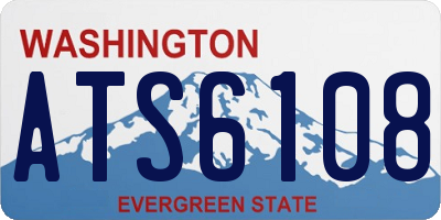 WA license plate ATS6108