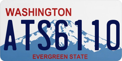 WA license plate ATS6110