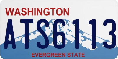 WA license plate ATS6113