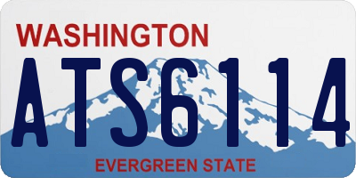 WA license plate ATS6114