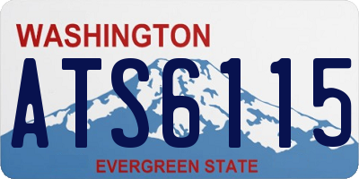 WA license plate ATS6115