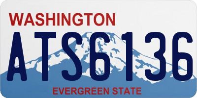 WA license plate ATS6136