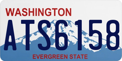 WA license plate ATS6158