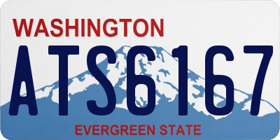 WA license plate ATS6167