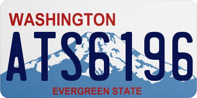 WA license plate ATS6196