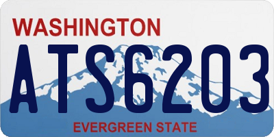 WA license plate ATS6203