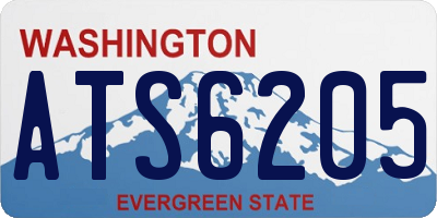 WA license plate ATS6205