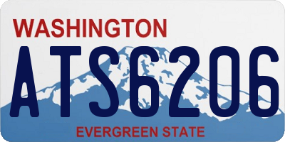 WA license plate ATS6206