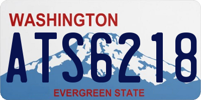 WA license plate ATS6218