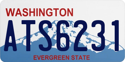 WA license plate ATS6231