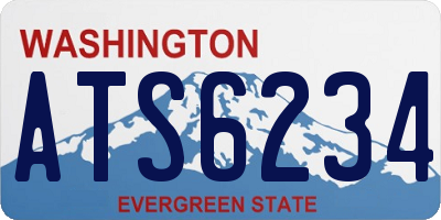 WA license plate ATS6234