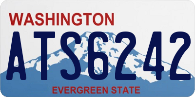 WA license plate ATS6242