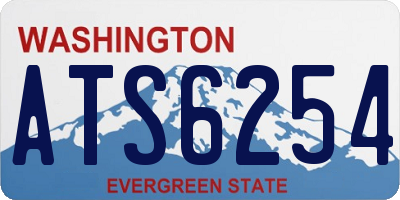 WA license plate ATS6254