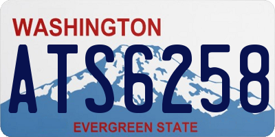 WA license plate ATS6258