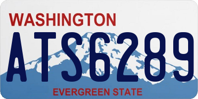 WA license plate ATS6289