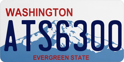 WA license plate ATS6300