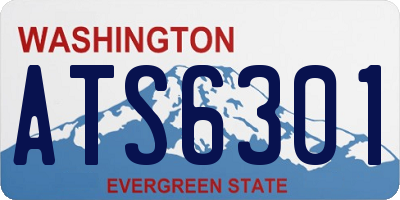 WA license plate ATS6301
