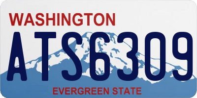 WA license plate ATS6309