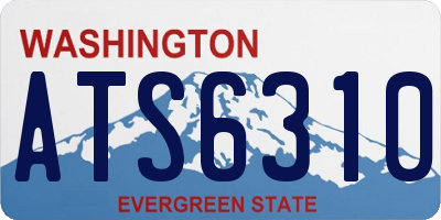 WA license plate ATS6310