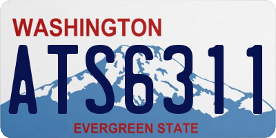 WA license plate ATS6311