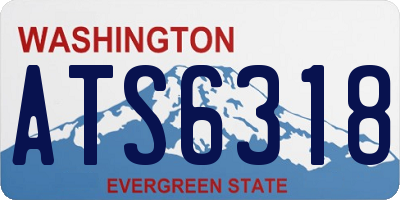 WA license plate ATS6318