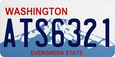 WA license plate ATS6321