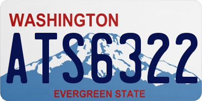 WA license plate ATS6322