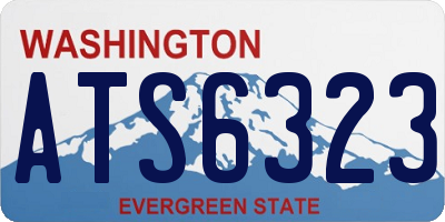 WA license plate ATS6323