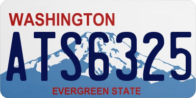 WA license plate ATS6325