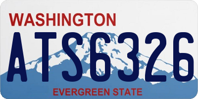 WA license plate ATS6326