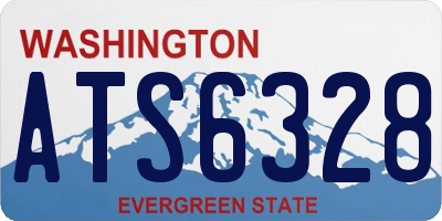 WA license plate ATS6328