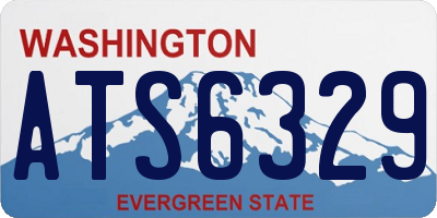 WA license plate ATS6329