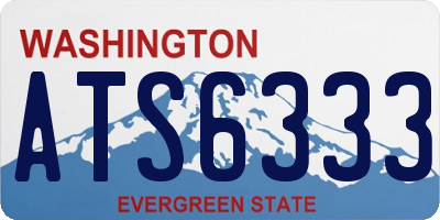 WA license plate ATS6333