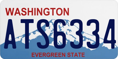 WA license plate ATS6334