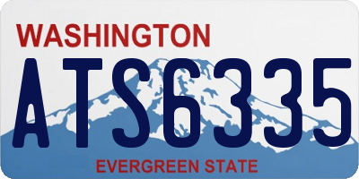 WA license plate ATS6335