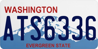 WA license plate ATS6336