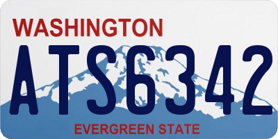 WA license plate ATS6342