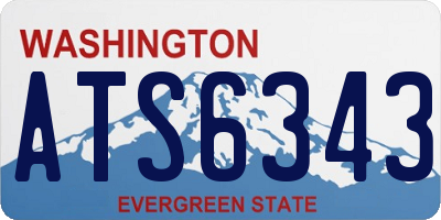 WA license plate ATS6343