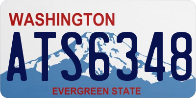 WA license plate ATS6348