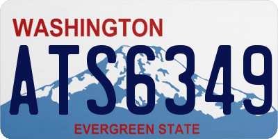 WA license plate ATS6349